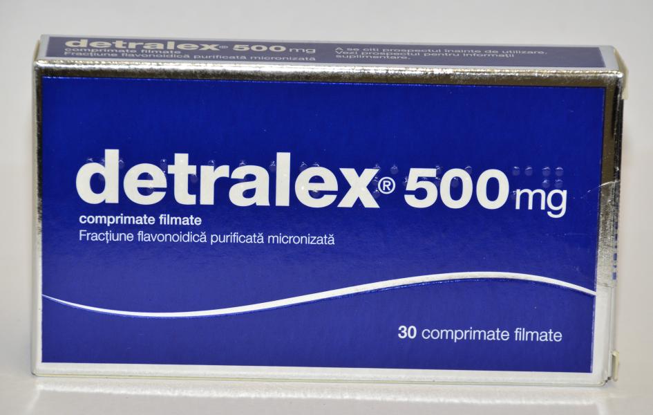 DETRALEX 500mg comprimate filmate SERVIER, diosmină