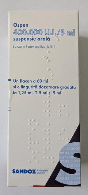 OSPEN 400000UI/5ml suspension zum einnehmen SANDOZ, Phenoxymethylpenicillin